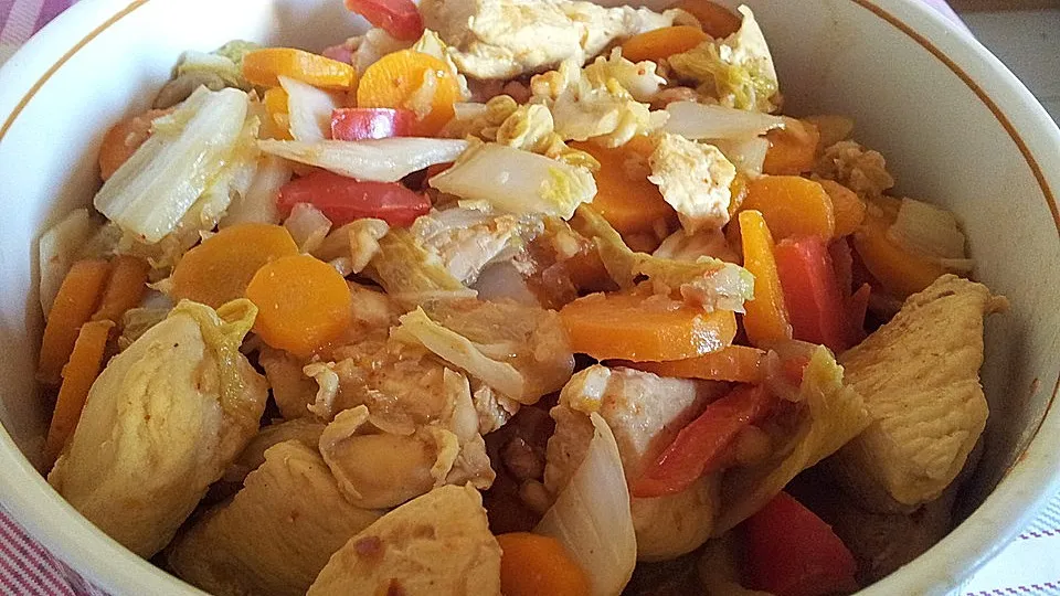 Huhn mit Chinakohl