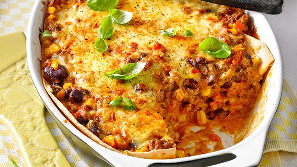Mells mexikanische Enchilada-Lasagne