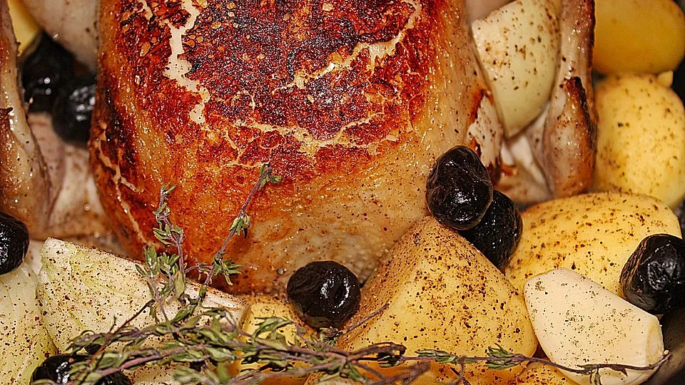 „Weinendes“ Olivenhühnchen von Trösen