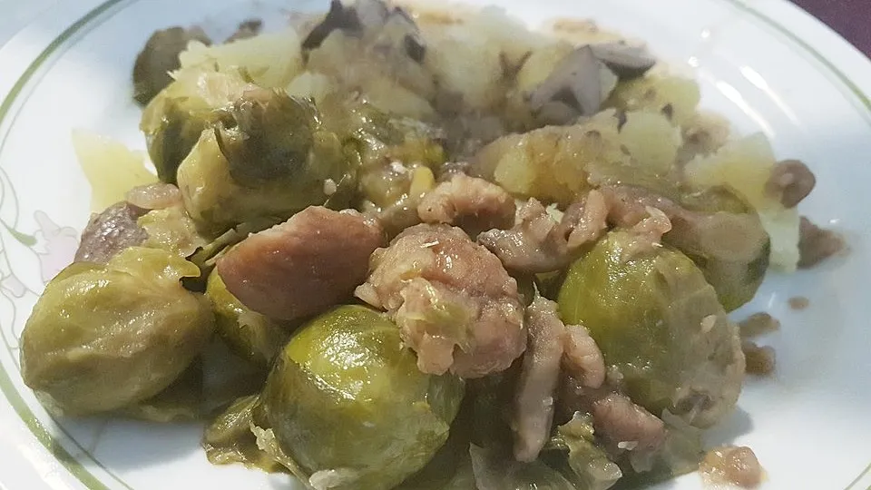 Maronen-Rosenkohlgemüse